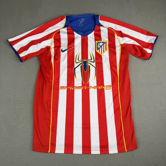 Vintage Atletico Madrid Jersey Soccer Medium Spider-Man 2...